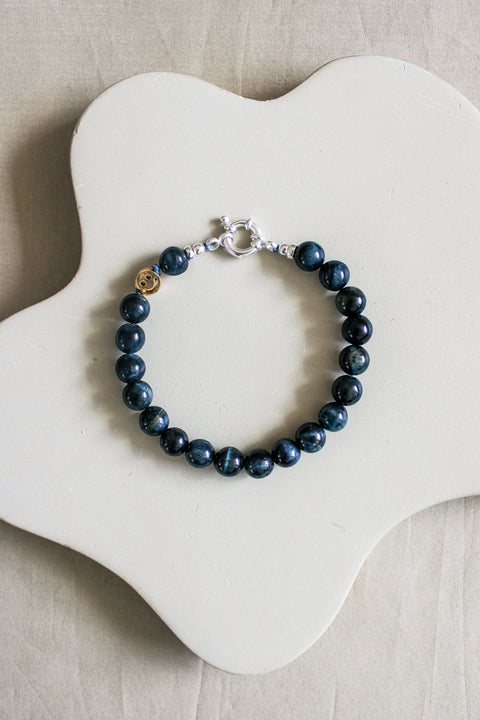 'Zephyr' Blauwe Obsidiaan Armband
