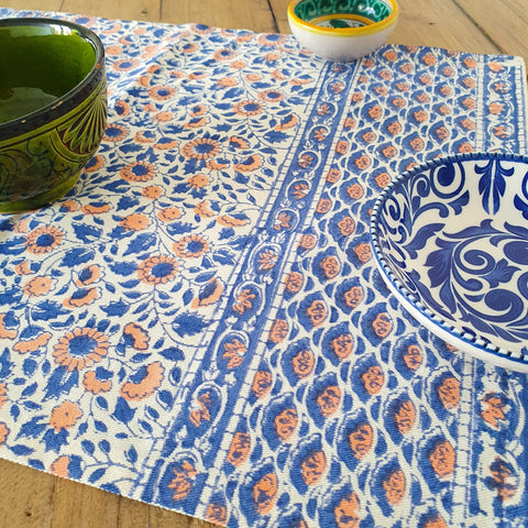 Block - printed organic cotton placemats (set of 2) - Shakti.ism | शक्तिवाद