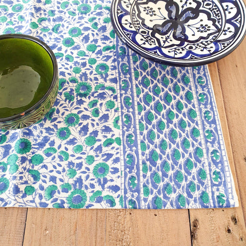 Block - printed organic cotton placemats (set of 2) - Shakti.ism | शक्तिवाद