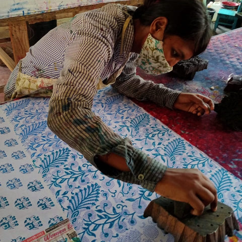 Block - printed organic cotton placemats (set of 2) - Shakti.ism | शक्तिवाद