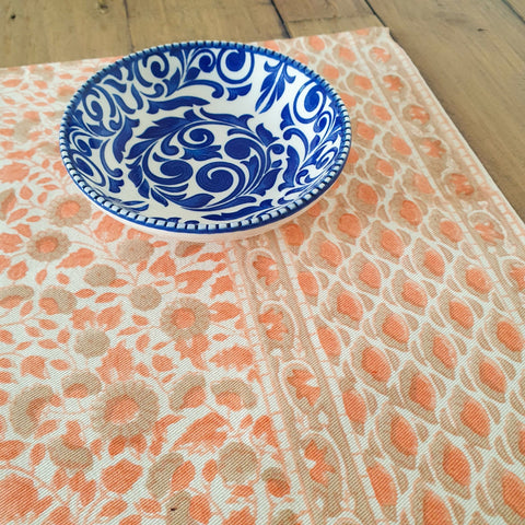 Block - printed organic cotton placemats (set of 2) - Shakti.ism | शक्तिवाद