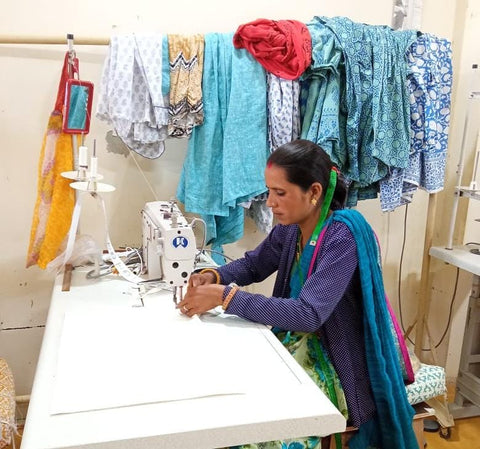 Block - printed organic cotton placemats (set of 2) - Shakti.ism | शक्तिवाद