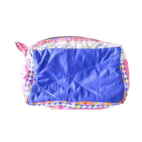 Large colourful upcycled sari box pouches