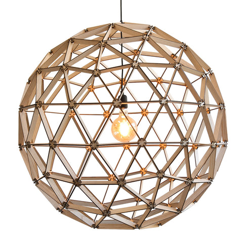 bol lamp hanglamp hout blank binthout 100cm rond