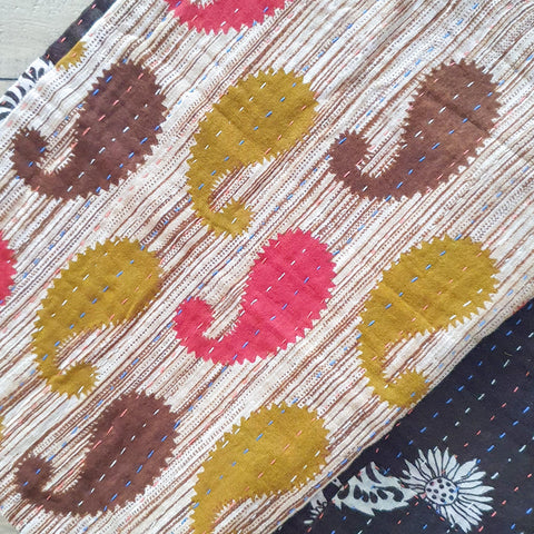 Sari placemats, handmade, set of 2, table mats, reversible