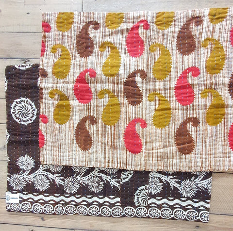 Sari placemats, handmade, set of 2, table mats, reversible