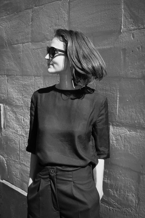 BUNDLE Palmyra Blouse + Sanchi Shorts BLACK - Fransje Sophie