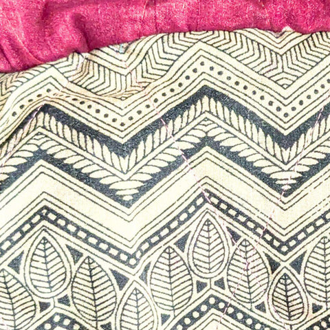 Large colourful upcycled sari box pouches