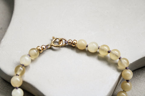 Gele calciet armband 'Inès'