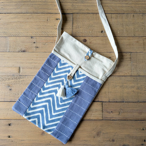 Handmade Fold-over Cotton Canvas Crossbody Sling Bags