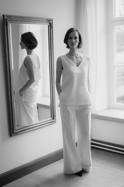 Caral top - off-white - Fransje Sophie