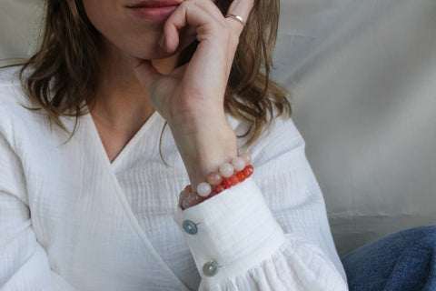 'Ava' Roze Aventurijn Armband