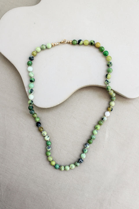 Chrysopraas ketting 'Anne'
