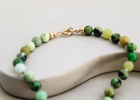 Chrysopraas ketting 'Anne'