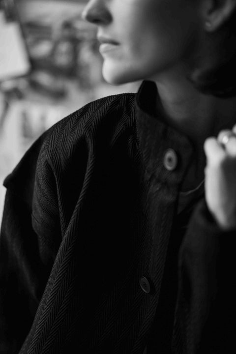 Coat Skara Brae - Herringbone - Fransje Sophie