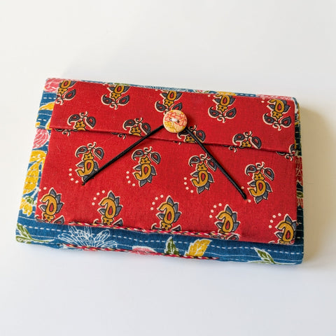 Eco Friendly Upcycled Fabric Journals with Elastic Flap Close, Fair Trade Stationery Ethically Handmade in India