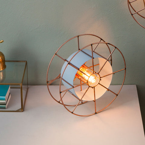 Duurzame upcycle Dutch stalen design SPOOL lamp gemaakt van gerecycle materialen - Tolhuijs