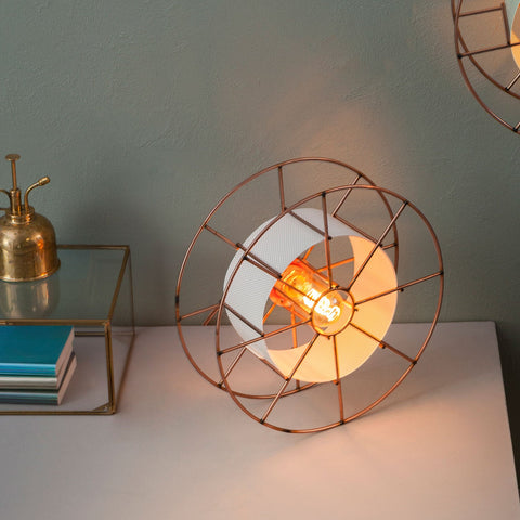 Duurzame upcycle Dutch stalen design SPOOL lamp gemaakt van gerecycle materialen - Tolhuijs