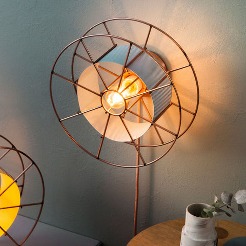 Duurzame upcycle Dutch stalen design SPOOL lamp gemaakt van gerecycle materialen - Tolhuijs