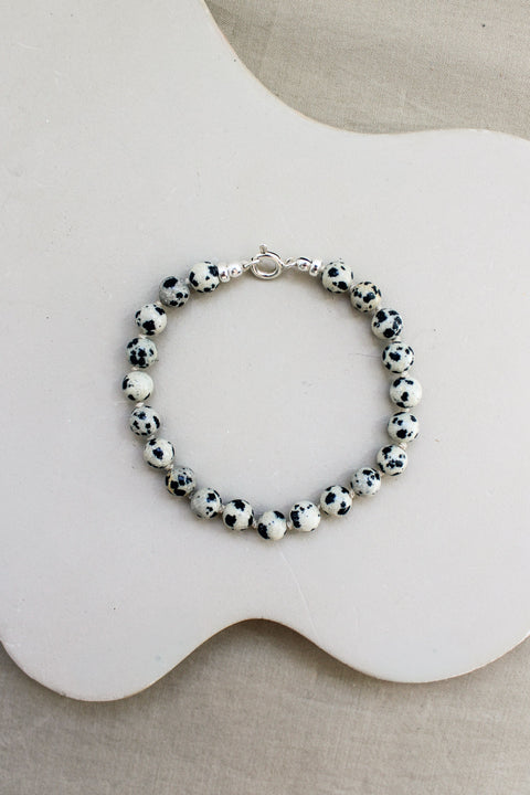 Dalmatiër jaspis armband 'Inès'