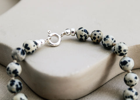 Dalmatiër jaspis armband 'Inès'