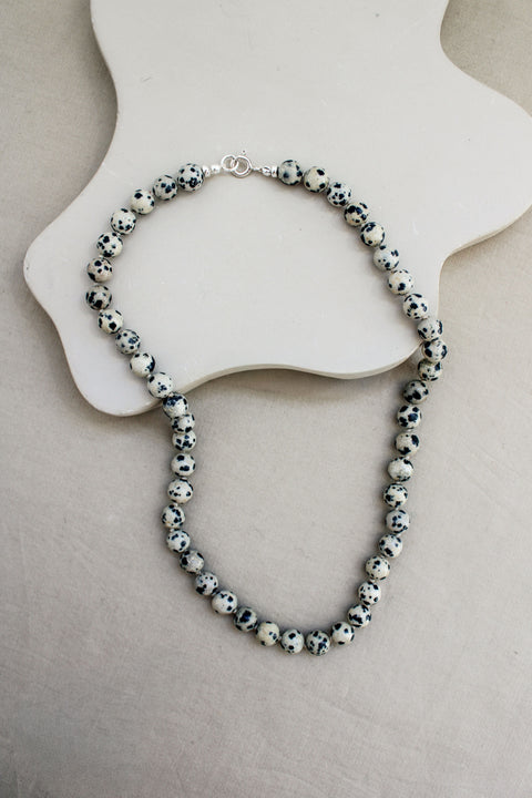 Dalmatiër jaspis ketting 'Stella'