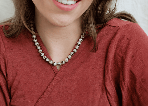 Dalmatiër jaspis ketting 'Stella'