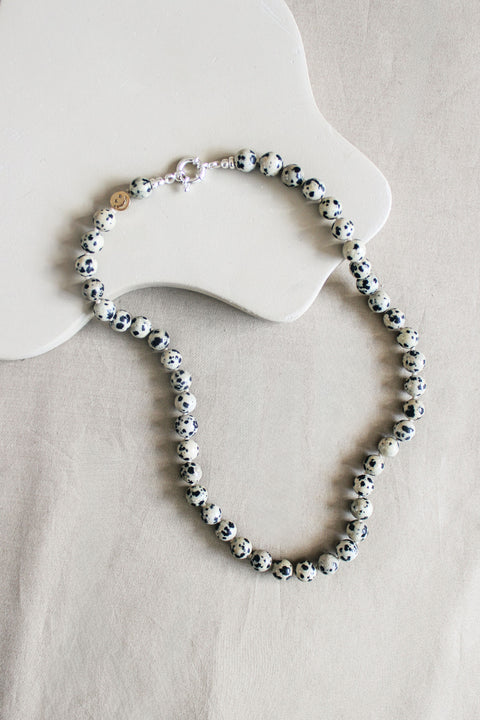 'Ella' Dalmatiër Jaspis Ketting