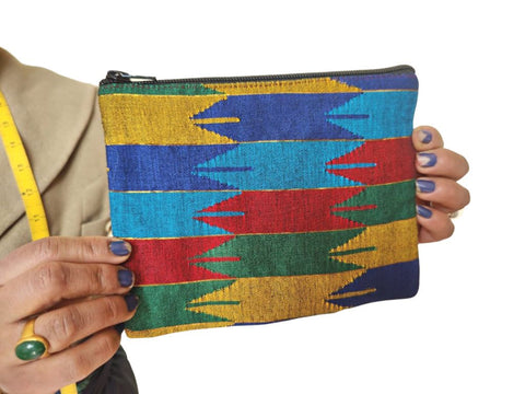 Dhaka pouch, ethically handwoven in Nepal - Shakti.ism | शक्तिवाद