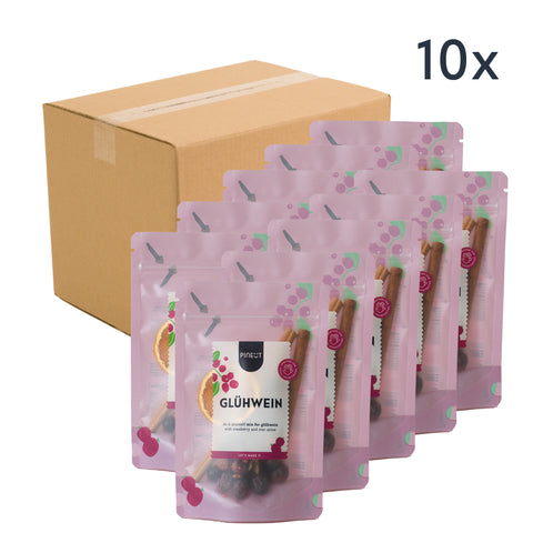 Glühwein | BIO | pouchbag | origineel winter cadeau | Doos met 10 stuks