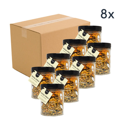 Facial Steam | pot | Chamomile Peppermint | Home Spa | Thuis Wellness | Doos met 8 stuks