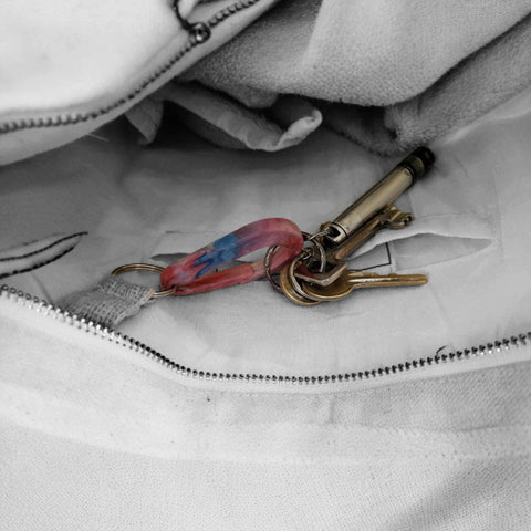 duurzame tas keyring met karabijnhaak gerycled plastic