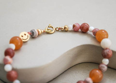 Edelsteen armband 'Dahlia'