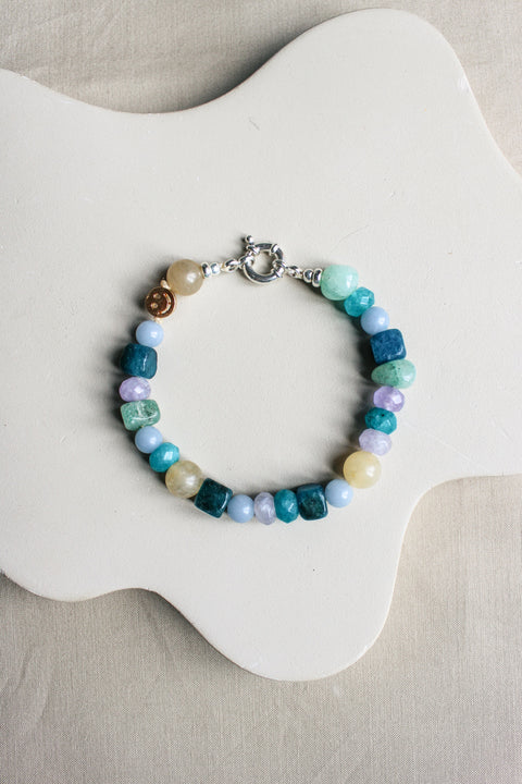 'Elyn' Edelsteen Armband met Gele Jade