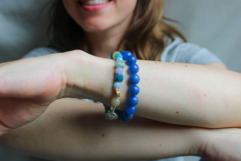 'Julie' Blue Agate Bracelet