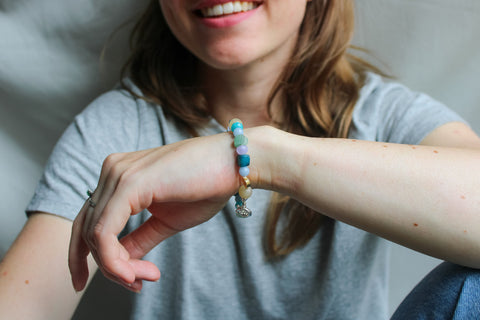 'Elyn' Gemstone Bracelet with Yellow Jade