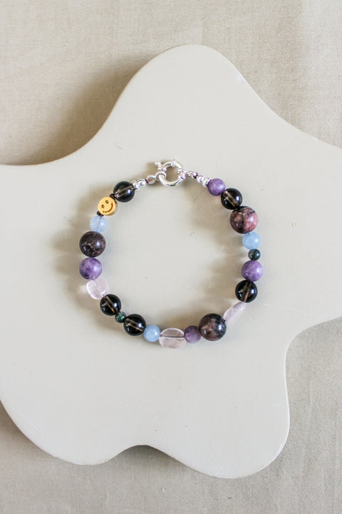 'Selma' Gemstone Bracelet with Rose Quartz