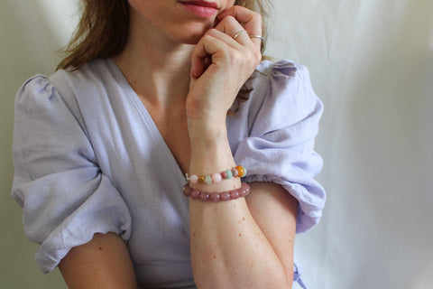 'Julie' Strawberry Quartz Bracelet