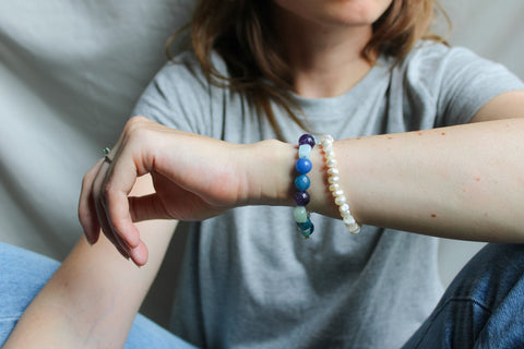 'Lilou' Edelsteen Armband met Amethist