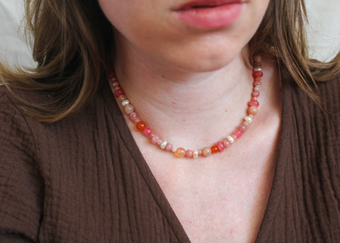 Edelsteen ketting 'Calla'