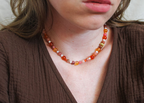 Edelsteen ketting 'Lily'