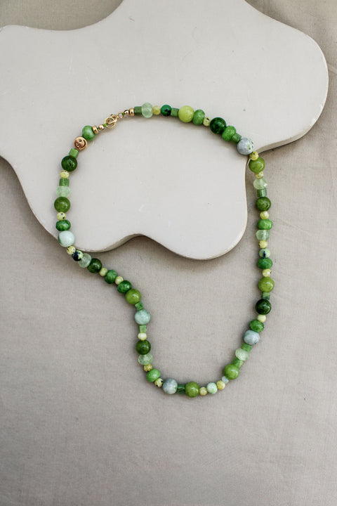 Edelsteen ketting 'Olive'