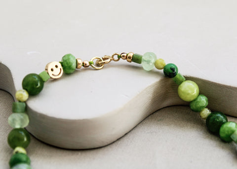 Edelsteen ketting 'Olive'