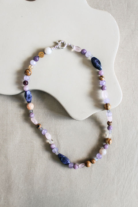 'Heather' Gemstone Necklace with Amethyst