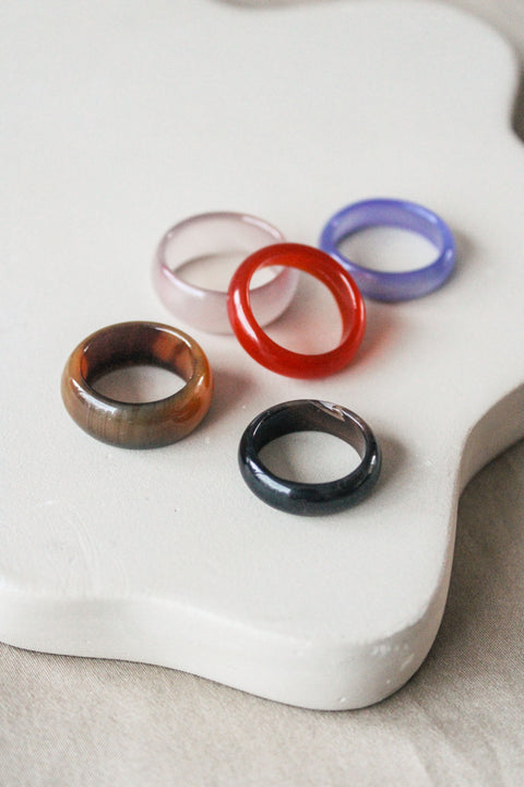 'Zara' Agaat Ring (US 7.5, 17.7mm)