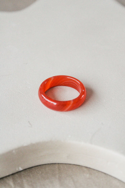 'Noor' Agaat Ring (US 6.5, 16.9mm)