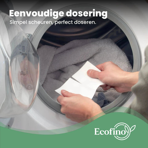 Ecofino wasstrips eenvoudig doseren