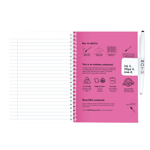 Erasable agenda A5 Passion Pink inside back cover