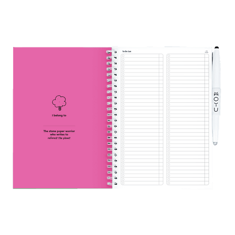 Erasable agenda A5 Passion Pink inside front cover