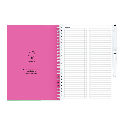 Erasable agenda A5 Passion Pink inside front cover